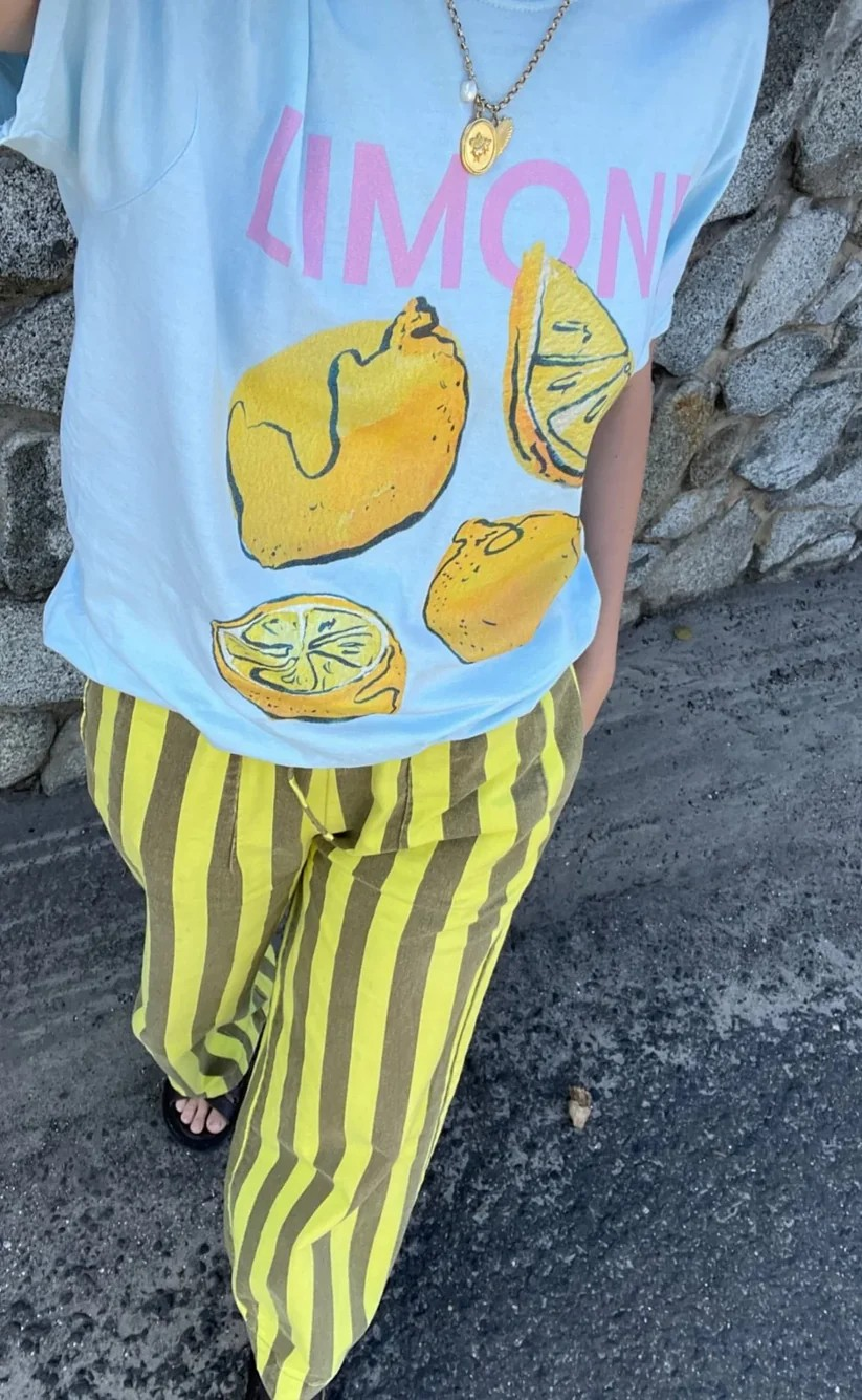 MAKU THE LABEL - Limone - Full Length T-Shirt - Baby Blue