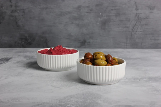 GABEL AND TELLER - Ceramic Dip Bowls - 4pc - Matte White