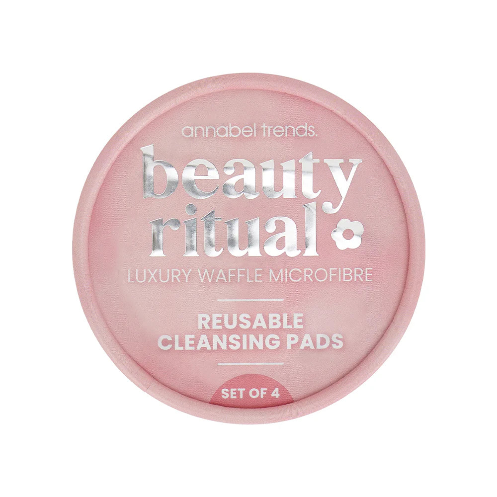ANNABEL TRENDS - Beauty Ritual - Luxury Waffle Cleansing Pads - Dusty Pink - 4pc