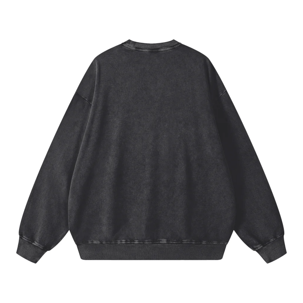 MAKU THE LABEL - Mermaid La Sirene Crew Neck - Black Snow Wash