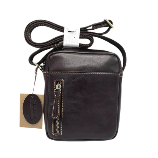 SUIE VALENTINI - Men Shoulder Bag - Dark Brown