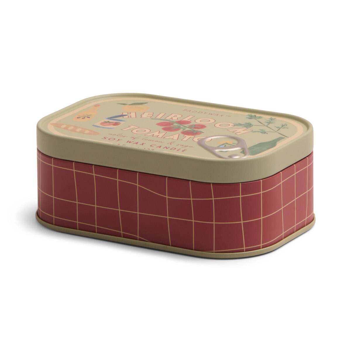 DESIGNWORKS INK - Bistro Tomato Printed Tin Candle - Heirloom Tomato