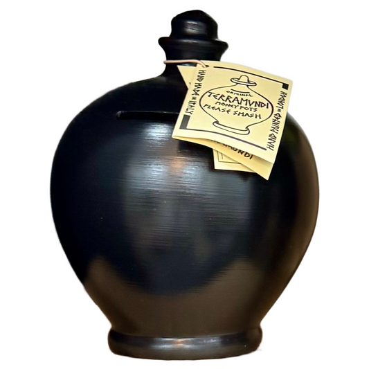 TERRAMUNDI MONEY POTS - Plain Pots - Black