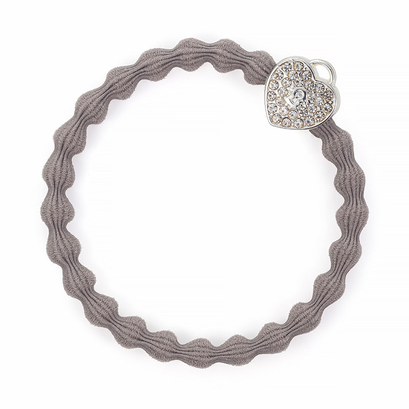 BY ELOISE - Bling Bangle Band - Silver Heart Lock - select from 3 colours
