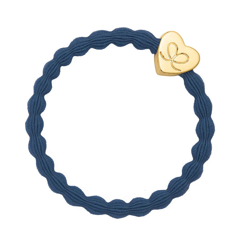 BY ELOISE - Plain Bangle Bands - Gold Heart - select from 9 colours