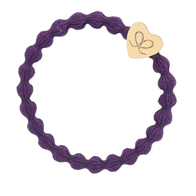 BY ELOISE - Plain Bangle Bands - Gold Heart - select from 9 colours