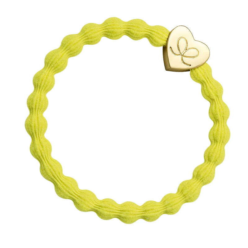 BY ELOISE - Plain Bangle Bands - Gold Heart - select from 9 colours