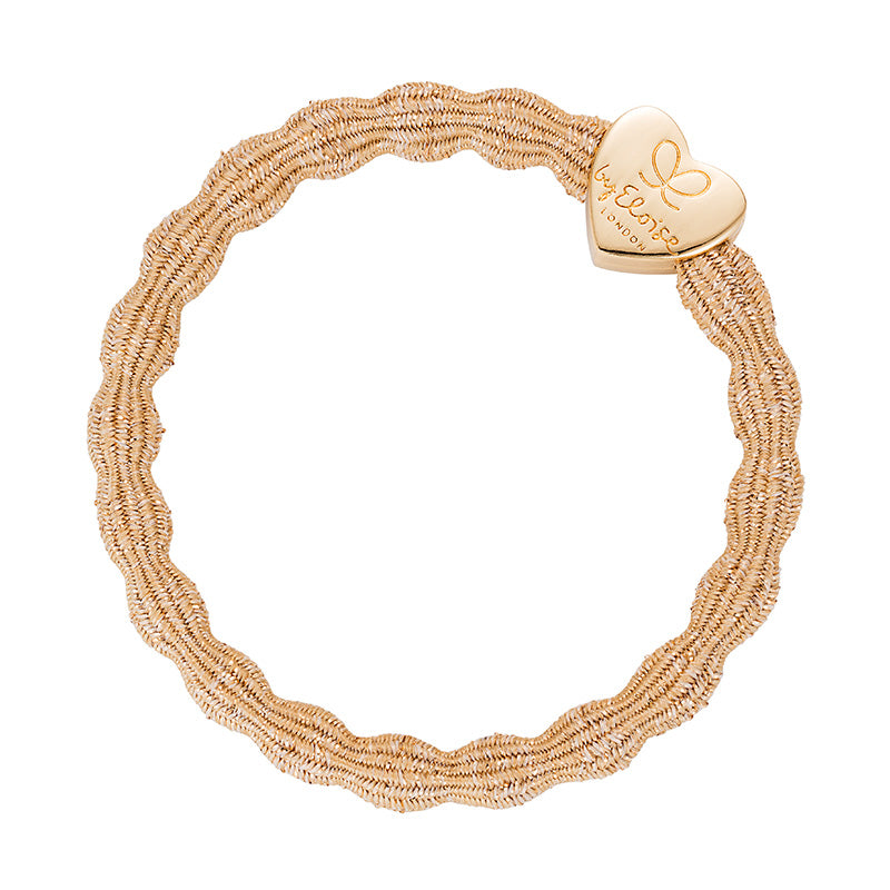BY ELOISE - Metallic Bangle Band - Gold Heart - select from 6 colours