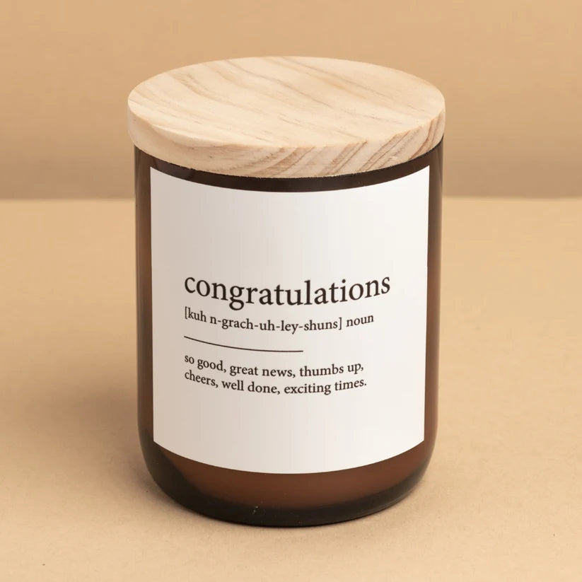 THE COMMONFOLK - Dictionary Meaning Candle - Congratulations