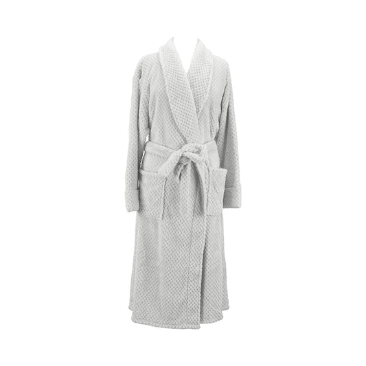 ANNABEL TRENDS - Bath Robe - Cosy Luxe Waffle - Light Grey