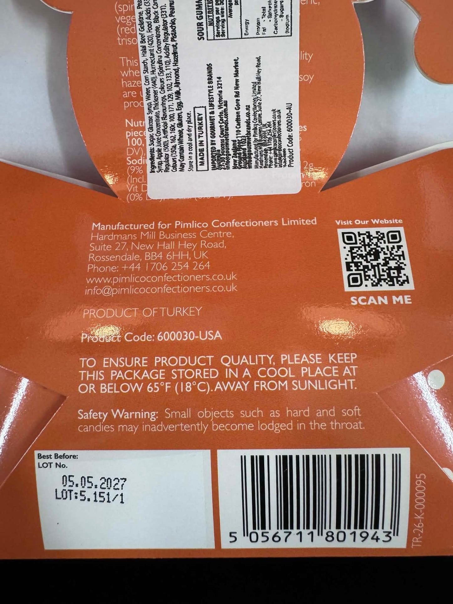 PIMLICO - Gingerbread Man Sour Gummy Mix 150g