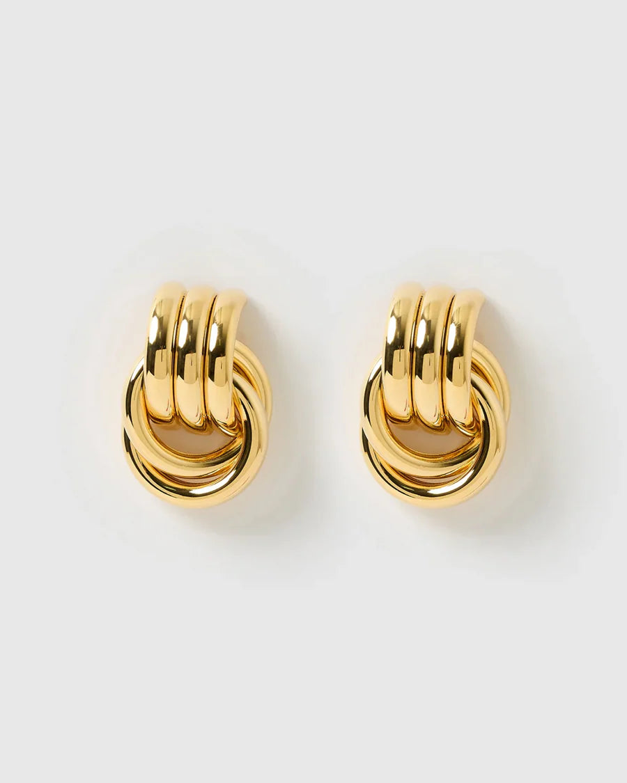 IZOA - EARRINGS - Fusion Stud Earrings - Gold