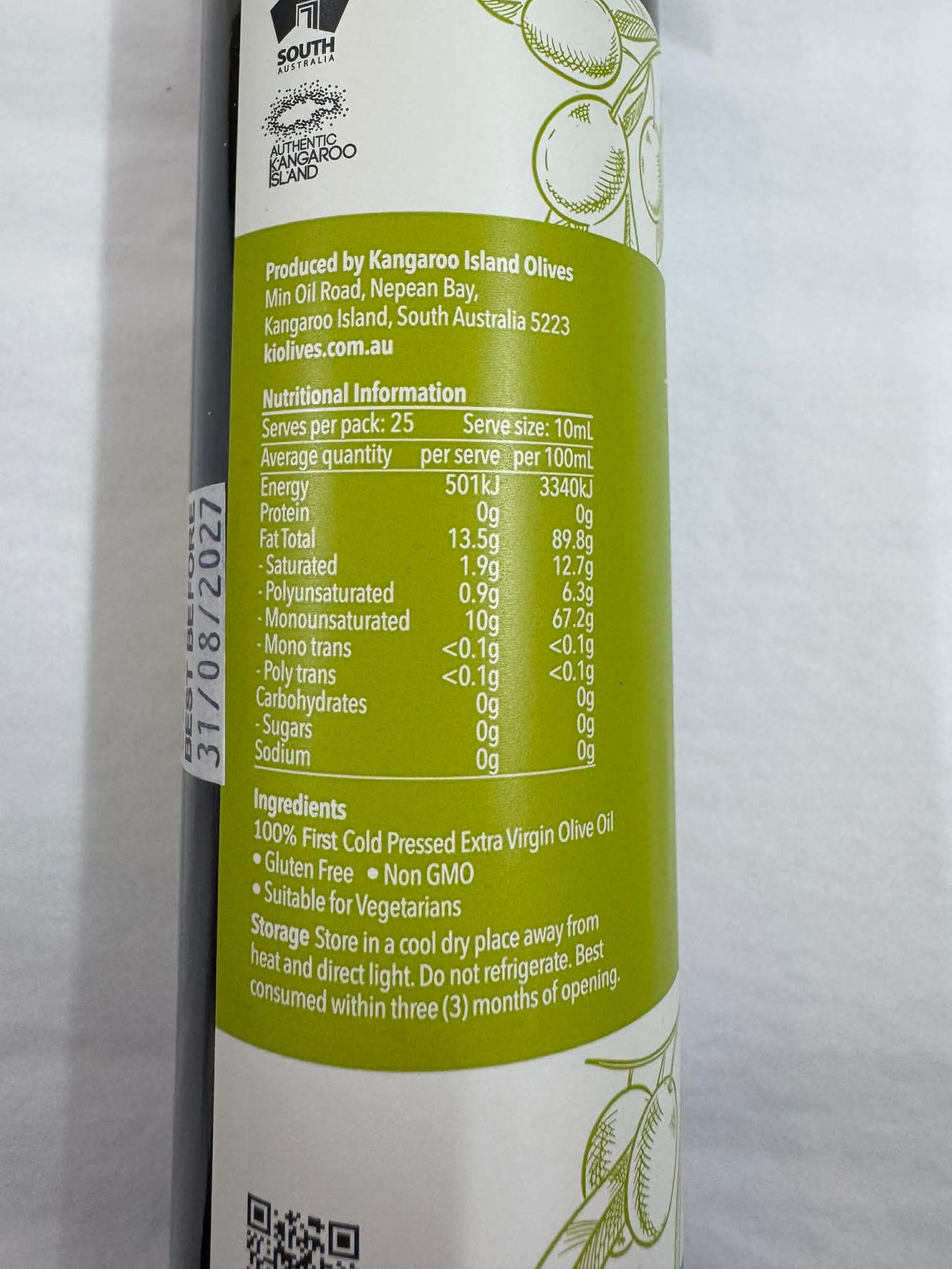 KANGAROO ISLAND - Extra Virgin Olive Oil 250ml