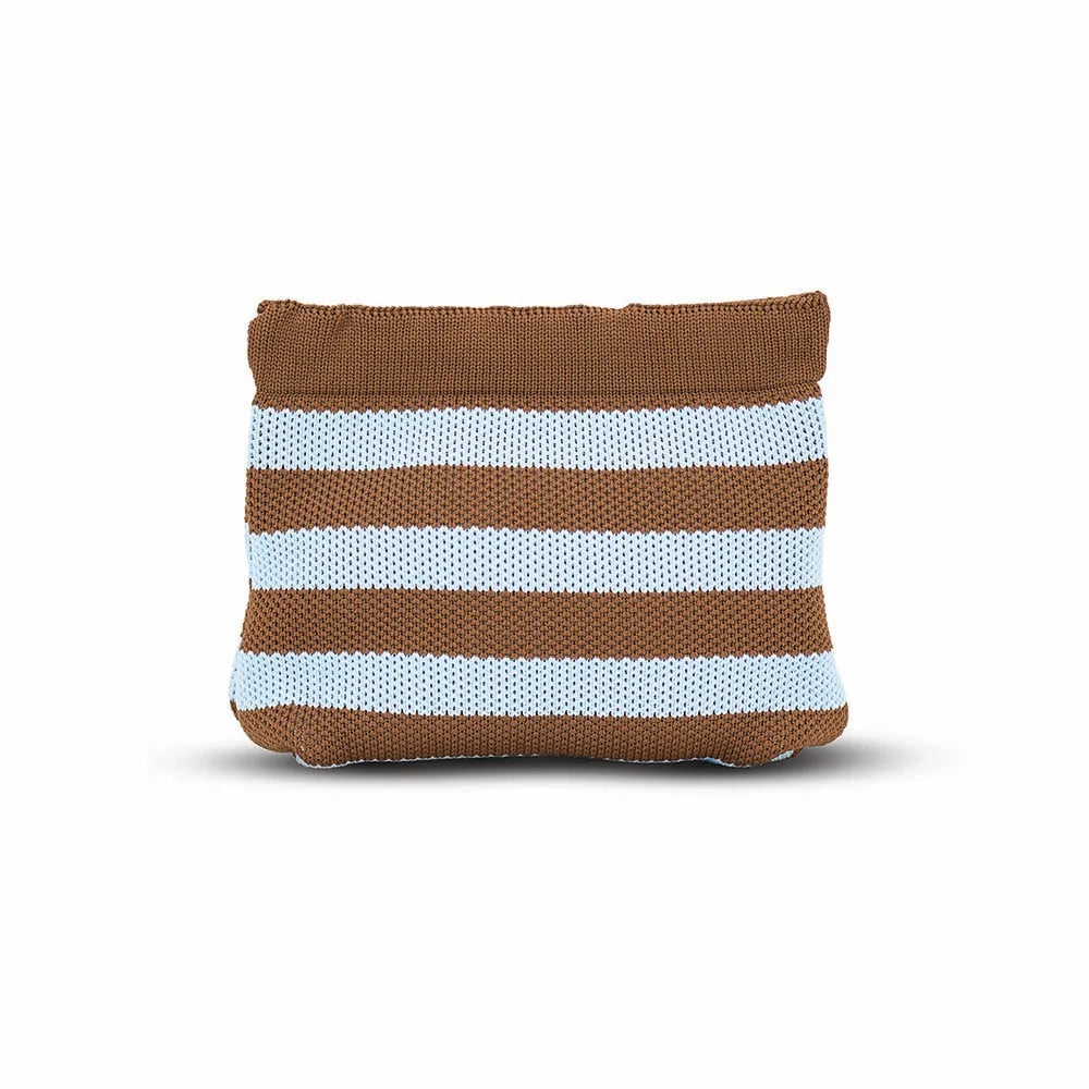 ANNABEL TRENDS - Dumpling Pouch - Sky Blue/Chocolate