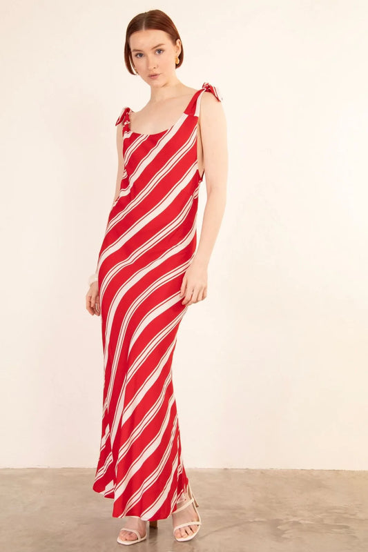 SLIDE SHOW - Riviera Dress - Red Stripe