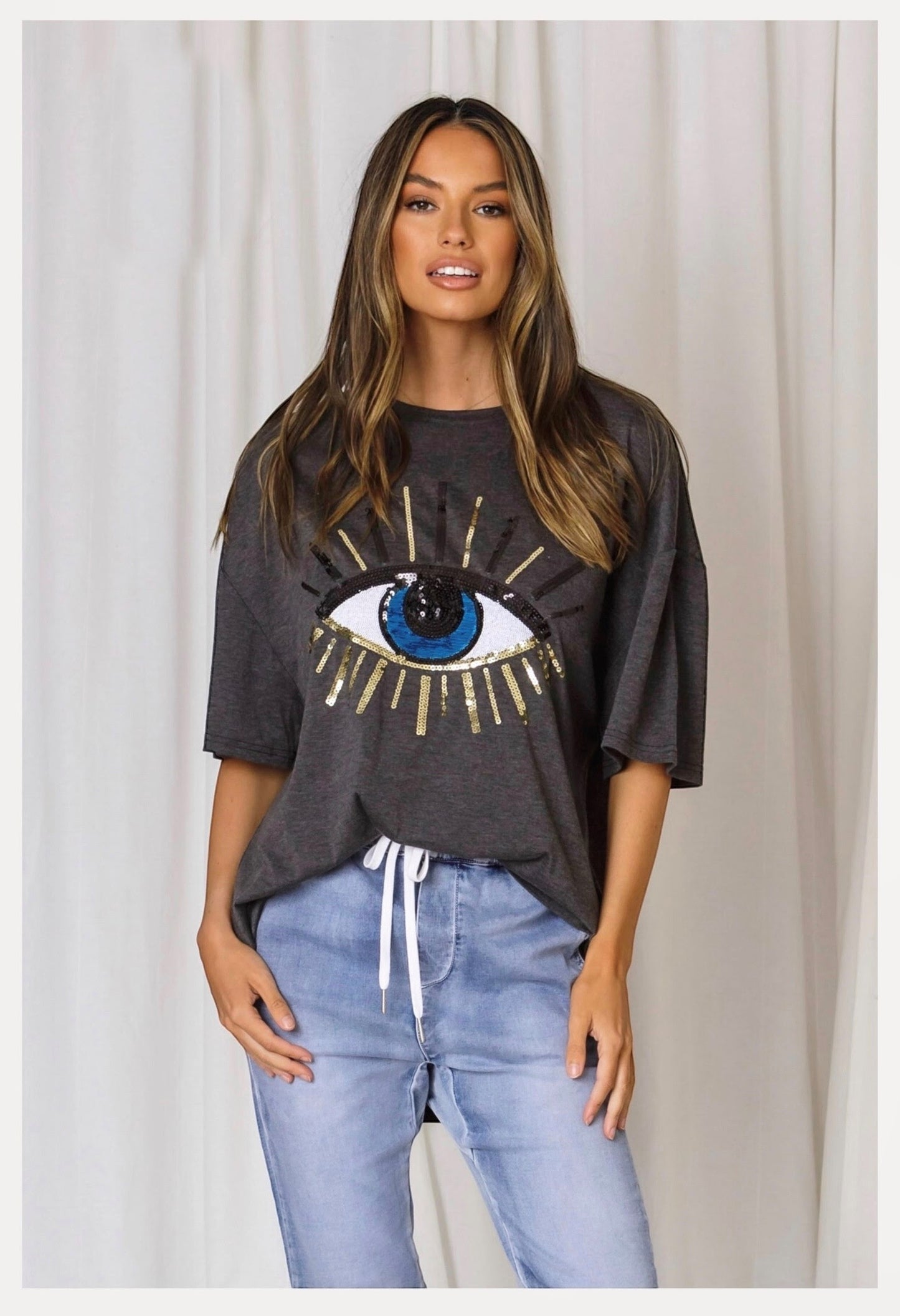 LOVE LILY THE LABEL - Third Eye T-Shirt - Washed Black
