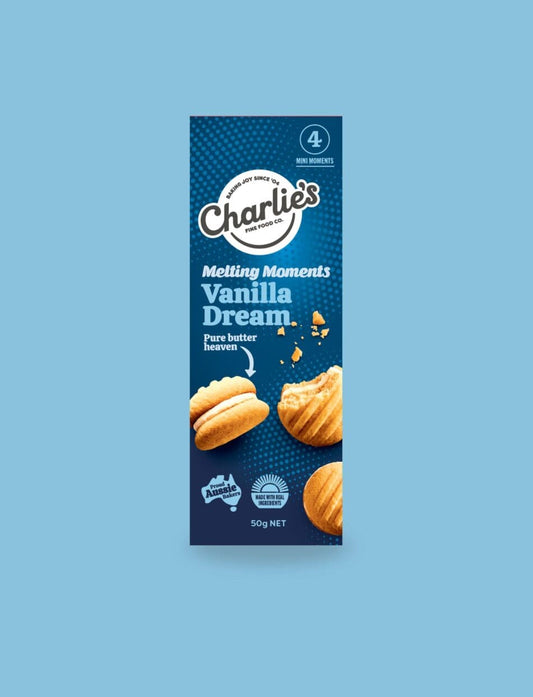 CHARLIE'S FINE FOOD CO - Vanilla Dream Melting Moments Biscuits 50g