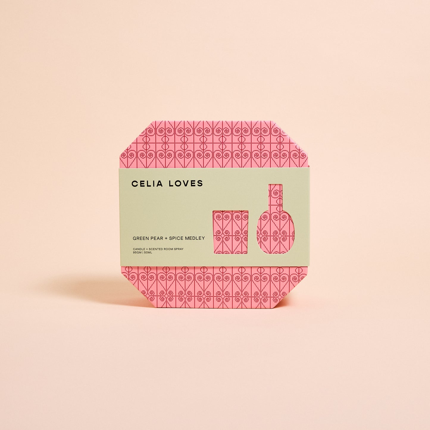 CELIA LOVES - Candle & Room Spray Duo Set - Green Pear & Spice Medley