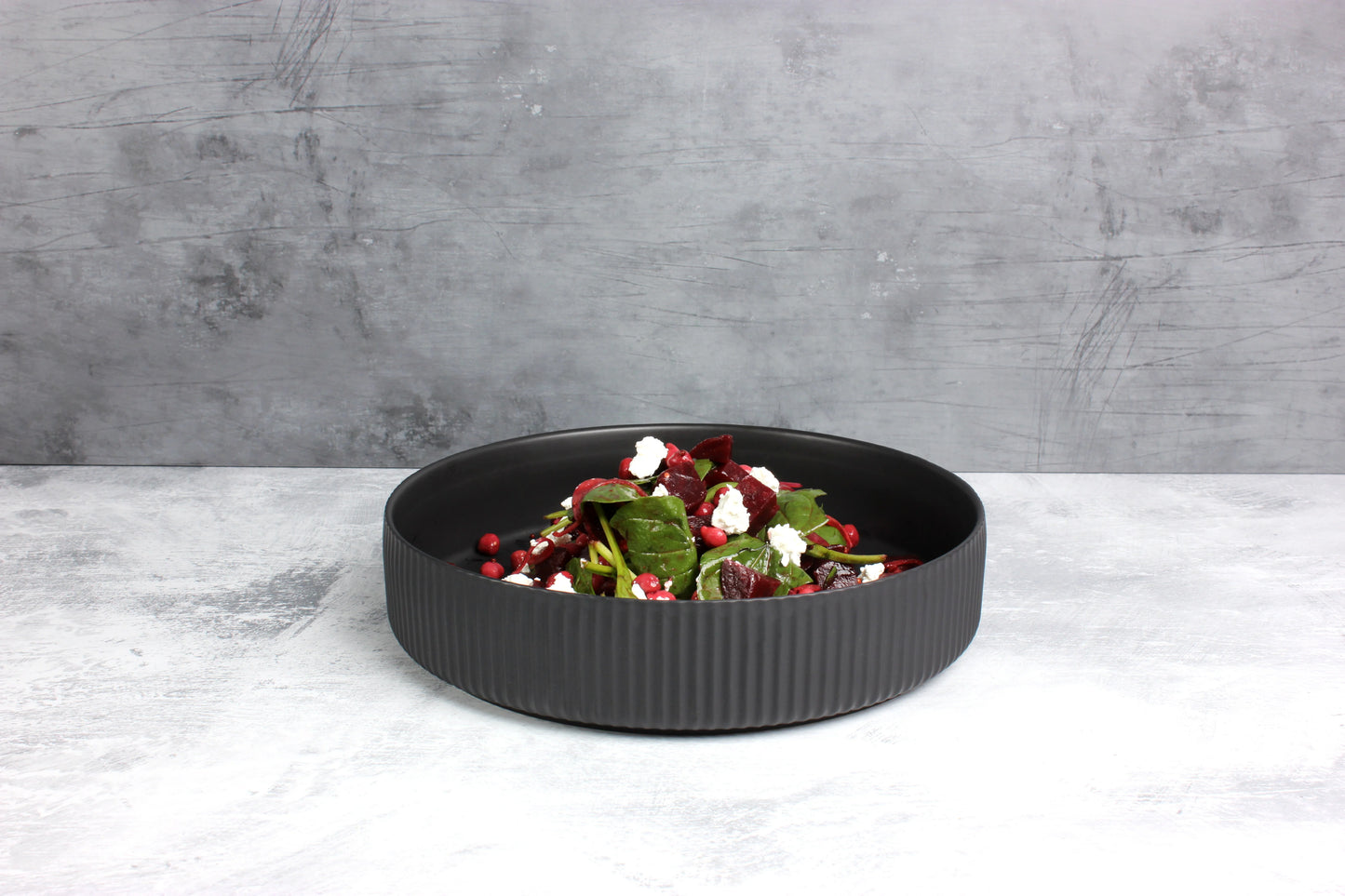 GABEL AND TELLER - Matte Black Salad Bowl - Size: 26cm