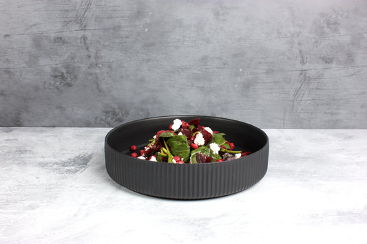 GABEL AND TELLER - Matte Black Salad Bowl - Size: 26cm