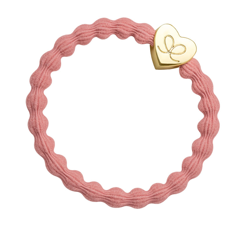 BY ELOISE - Plain Bangle Bands - Gold Heart - select from 9 colours