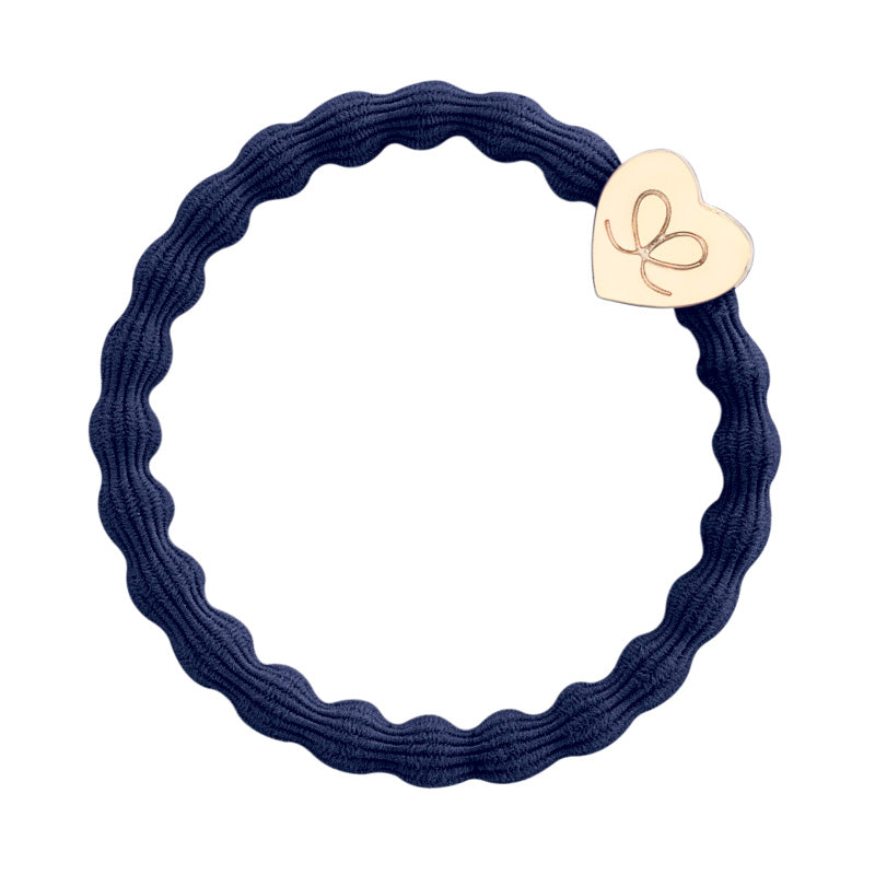 BY ELOISE - Plain Bangle Bands - Gold Heart - select from 9 colours