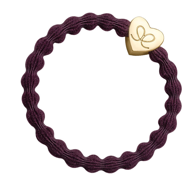 BY ELOISE - Plain Bangle Bands - Gold Heart - select from 9 colours