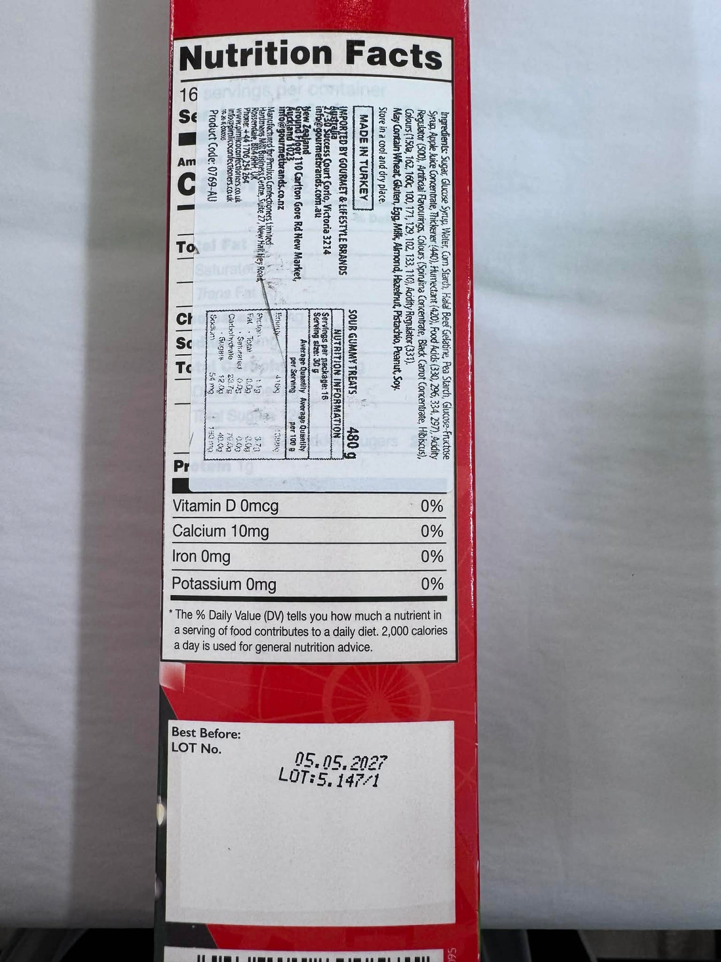 PIMLICO - Sour Gummy Treats Elf Cracker 480g