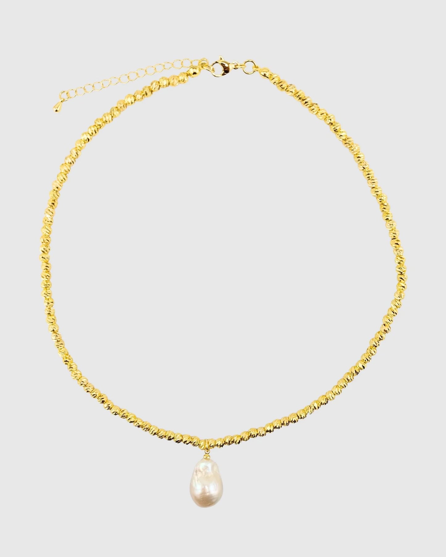 IZOA - NECKLACE - Odette Drop Freshwater Baroque Pearl Necklace