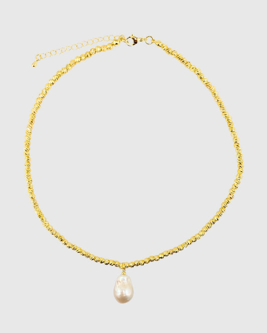 IZOA - NECKLACE - Odette Drop Freshwater Baroque Pearl Necklace