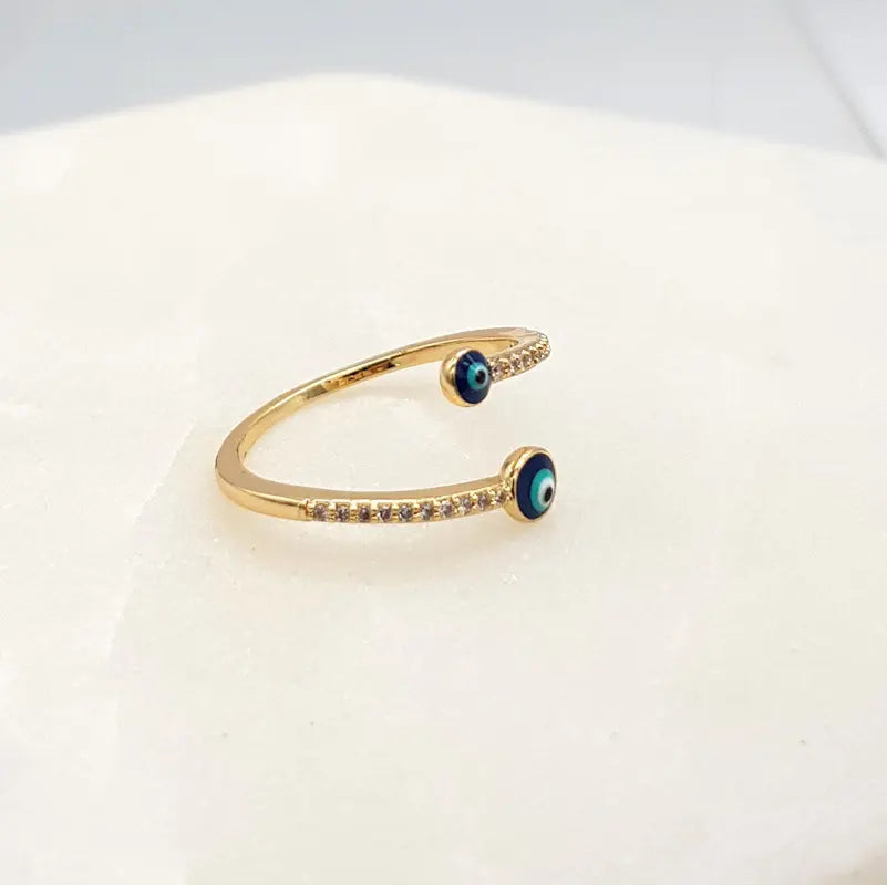 CHRYSALINI - RING - Mati Eye Wrap Ring - Gold