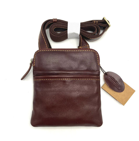 SUIE VALENTINI - Men Shoulder Bag - Buffered Leather - Orzo