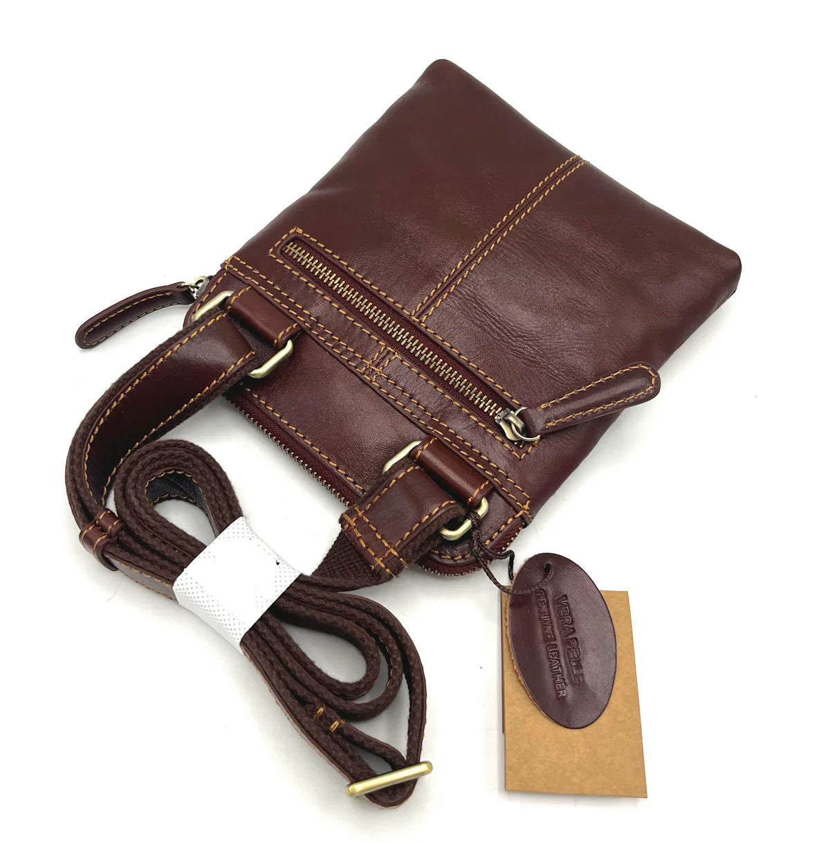 SUIE VALENTINI - Men Shoulder Bag - Buffered Leather - Orzo