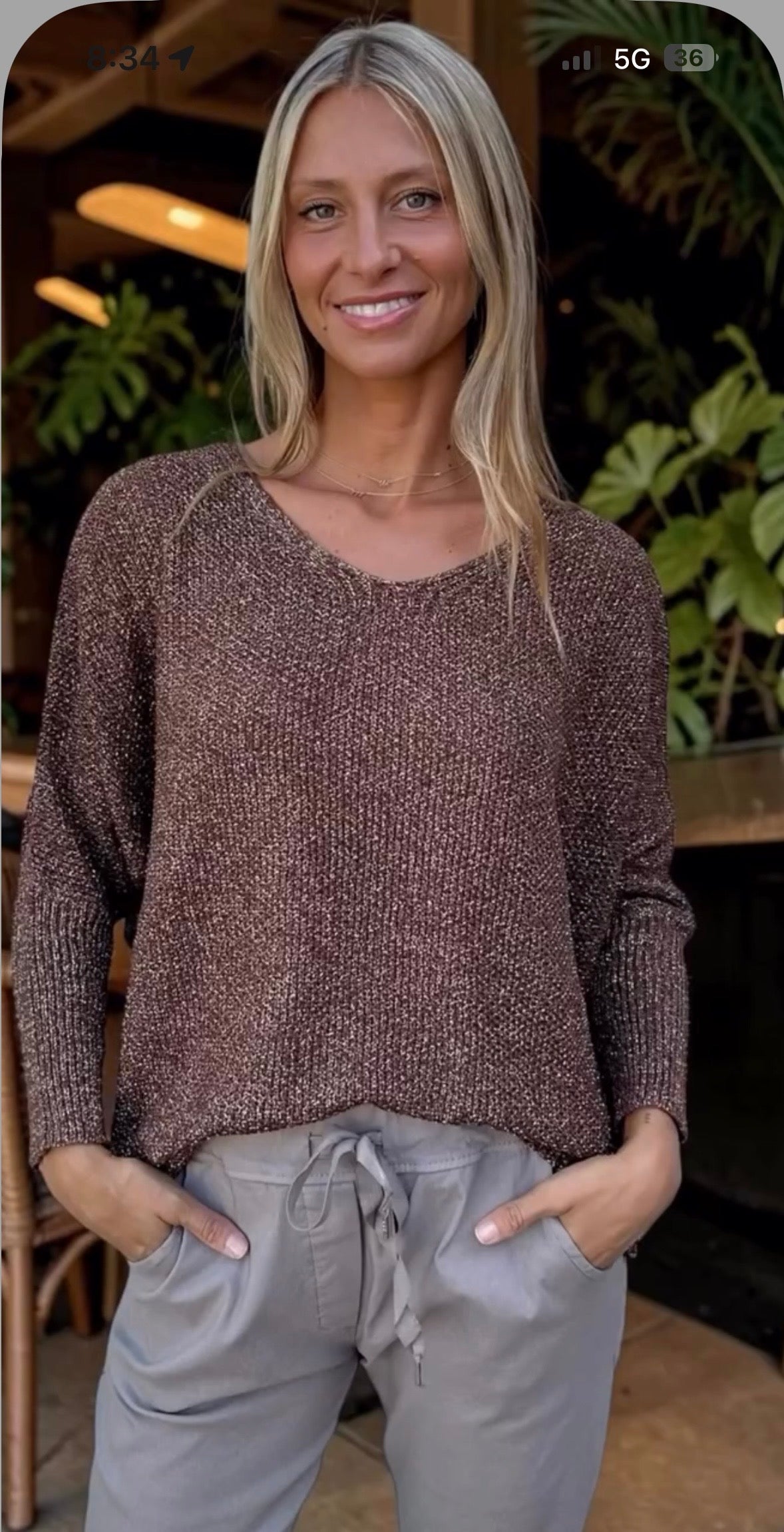 WORTHIER THE LABEL - Lurex Knit - Chocolate