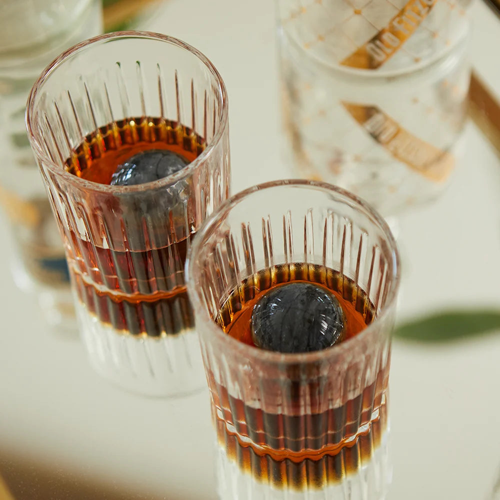 GENTLEMENS HARDWARE - Whiskey Tumbler Glasses & Ice Stones Set