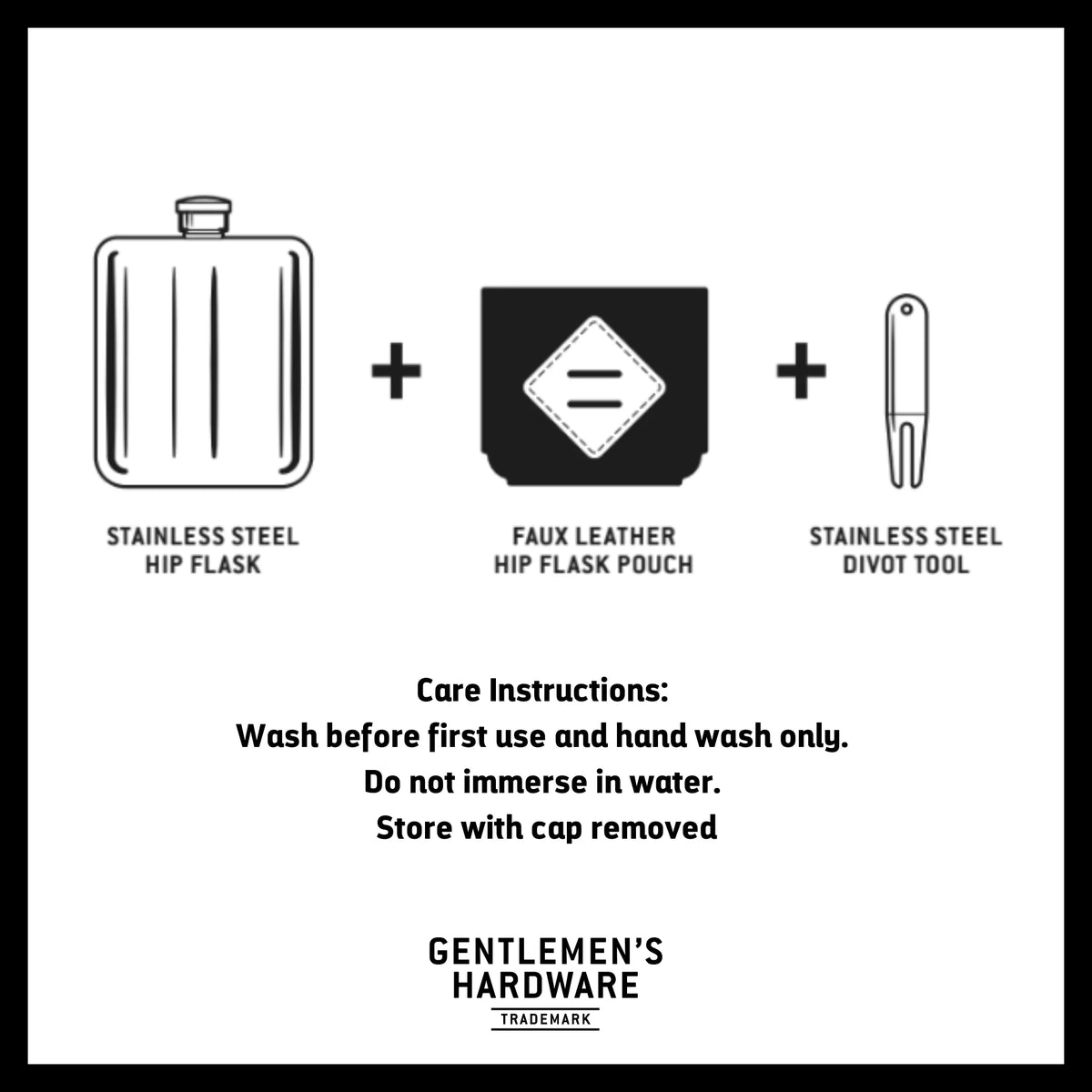 GENTLEMENS HARDWARE - Golfer's Hip Flask & Divot Tool Set