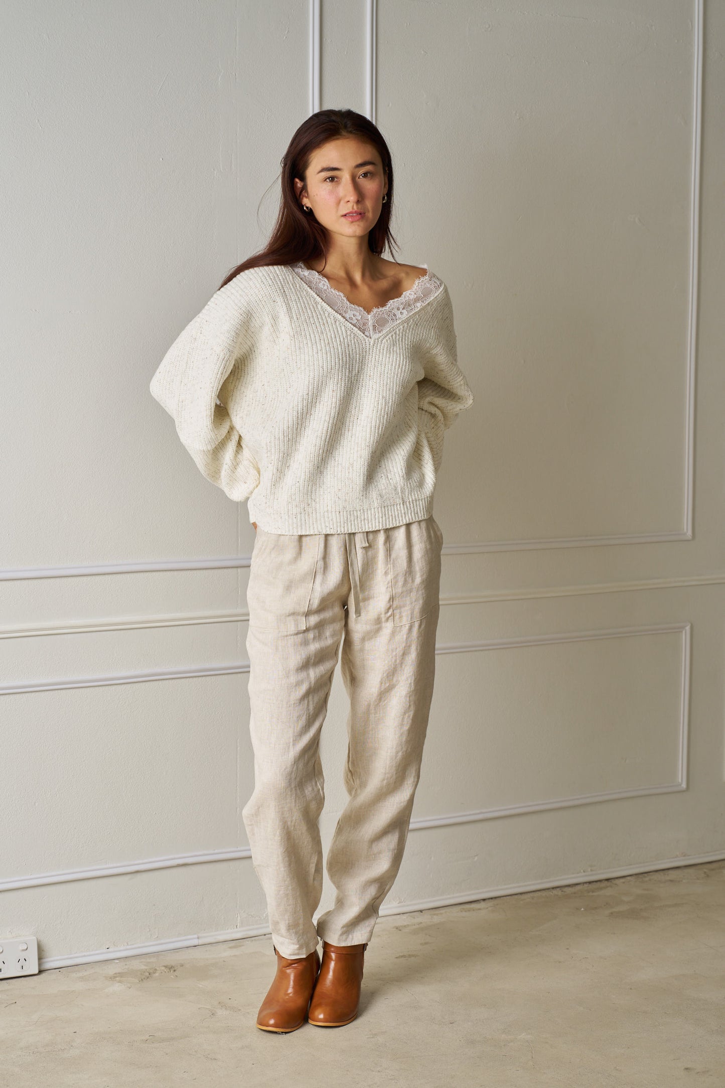 VALERIA LABEL - Lola Lace Knit - Natural