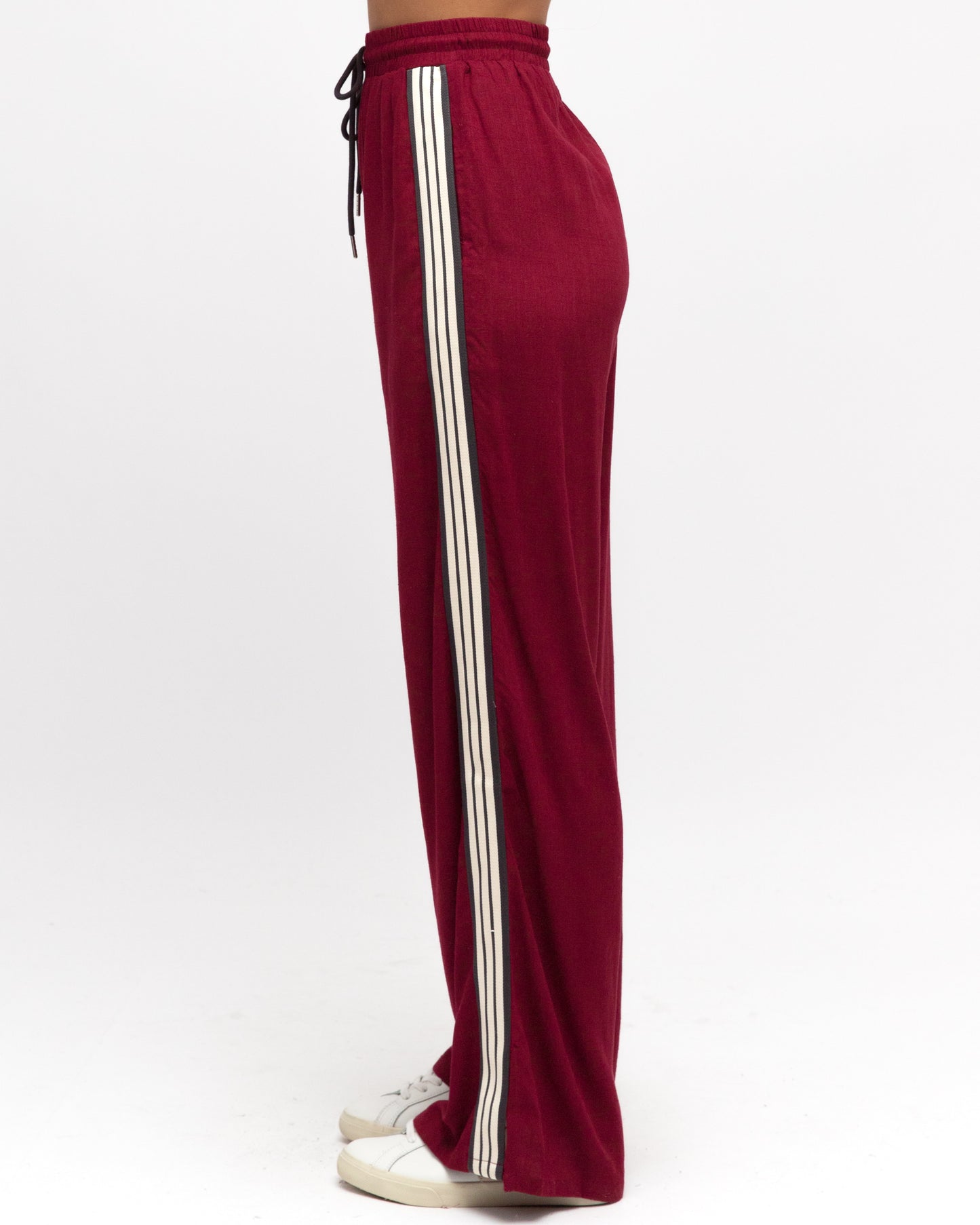 LABEL OF LOVE - Stripe Pants - Maroon