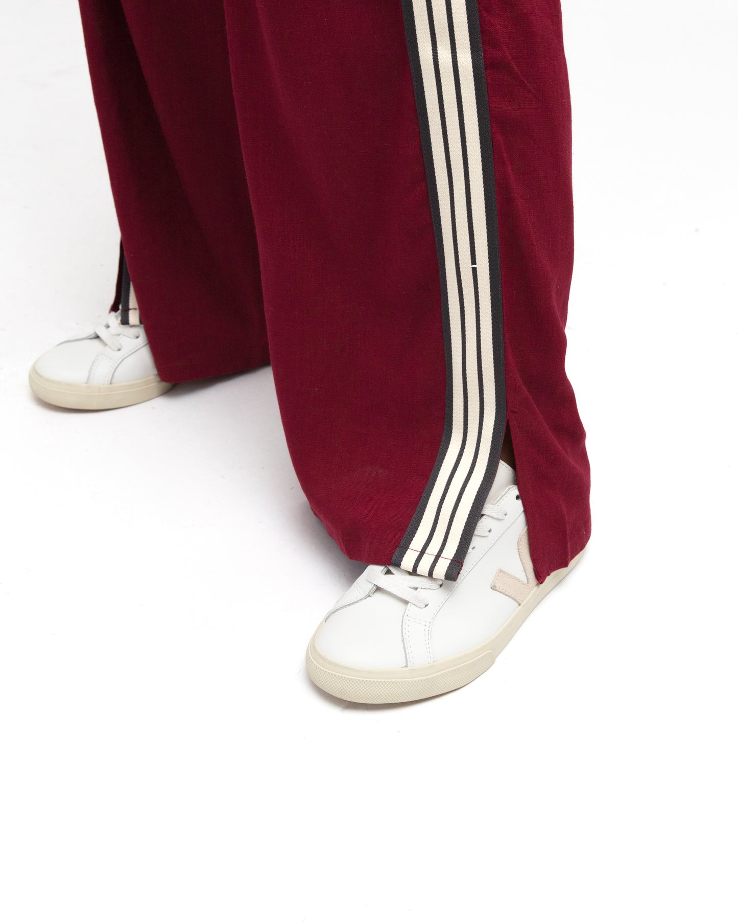 LABEL OF LOVE - Stripe Pants - Maroon
