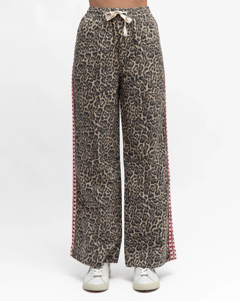 LABEL OF LOVE - Side Detail Jean - Leopard