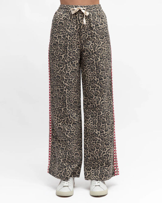 LABEL OF LOVE - Side Detail Jean - Leopard