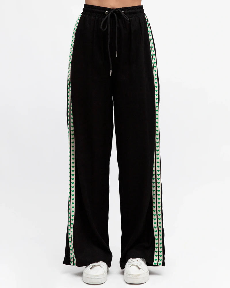 LABEL OF LOVE - Side Stripe Track Pants - Black