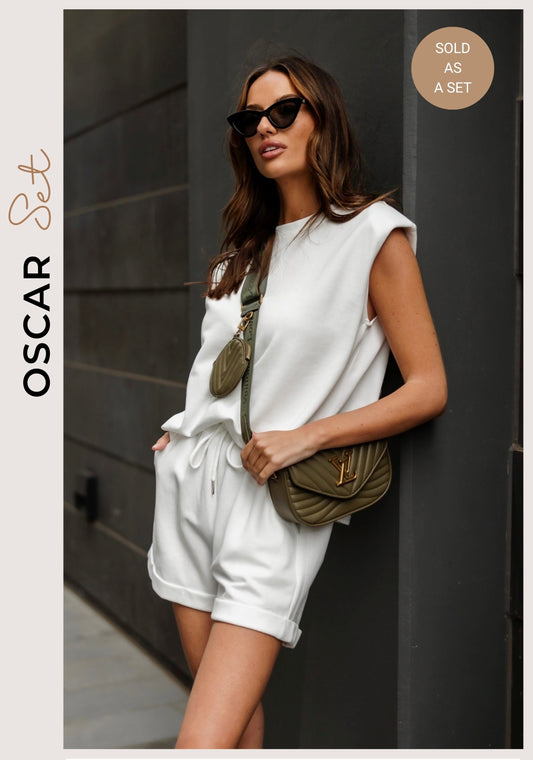 Love Lily The Label - Oscar Top & Short Set - White