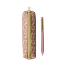DESIGNWORKS INK - Pen & Pouch Set - Pink Vintage Floral