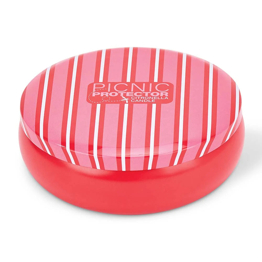 ANNABEL TRENDS - Picnic Protector Citronella Candle - Red & Pink Stripe