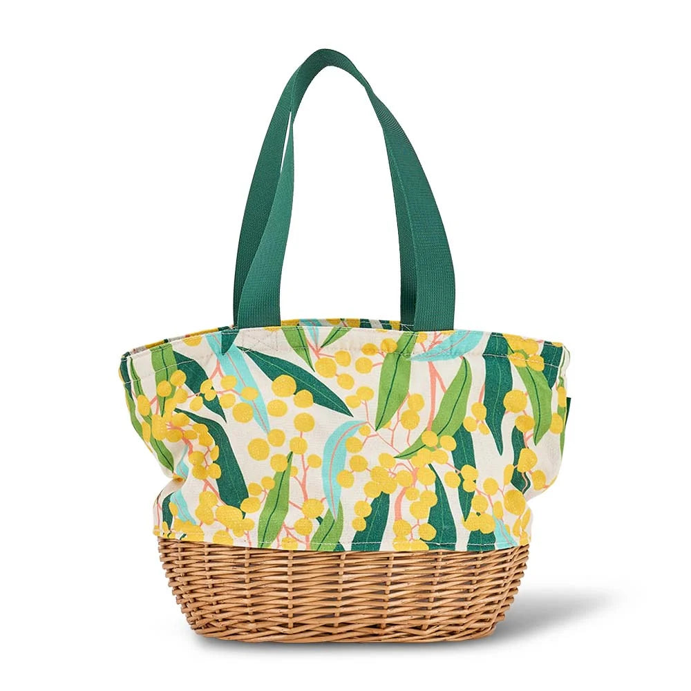 ANNABEL TRENDS - Picnic Wicker Lunch Bag - Golden Wattle