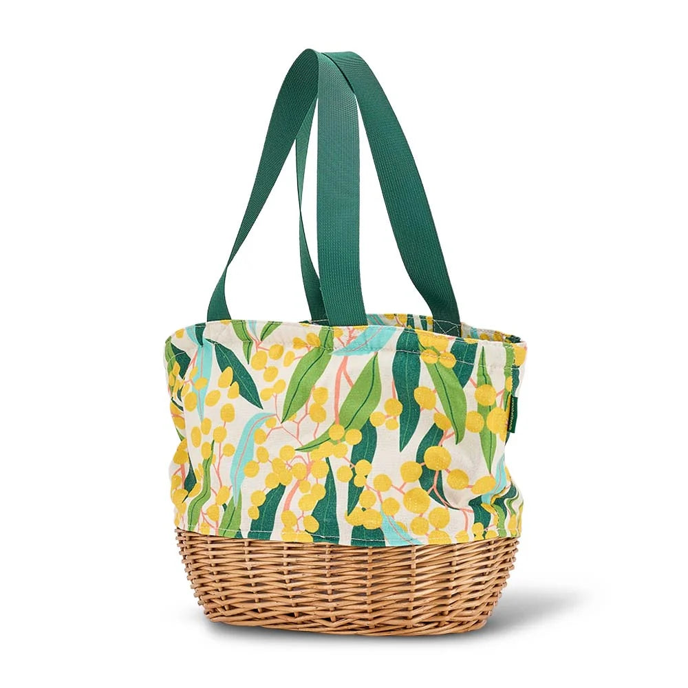 ANNABEL TRENDS - Picnic Wicker Lunch Bag - Golden Wattle