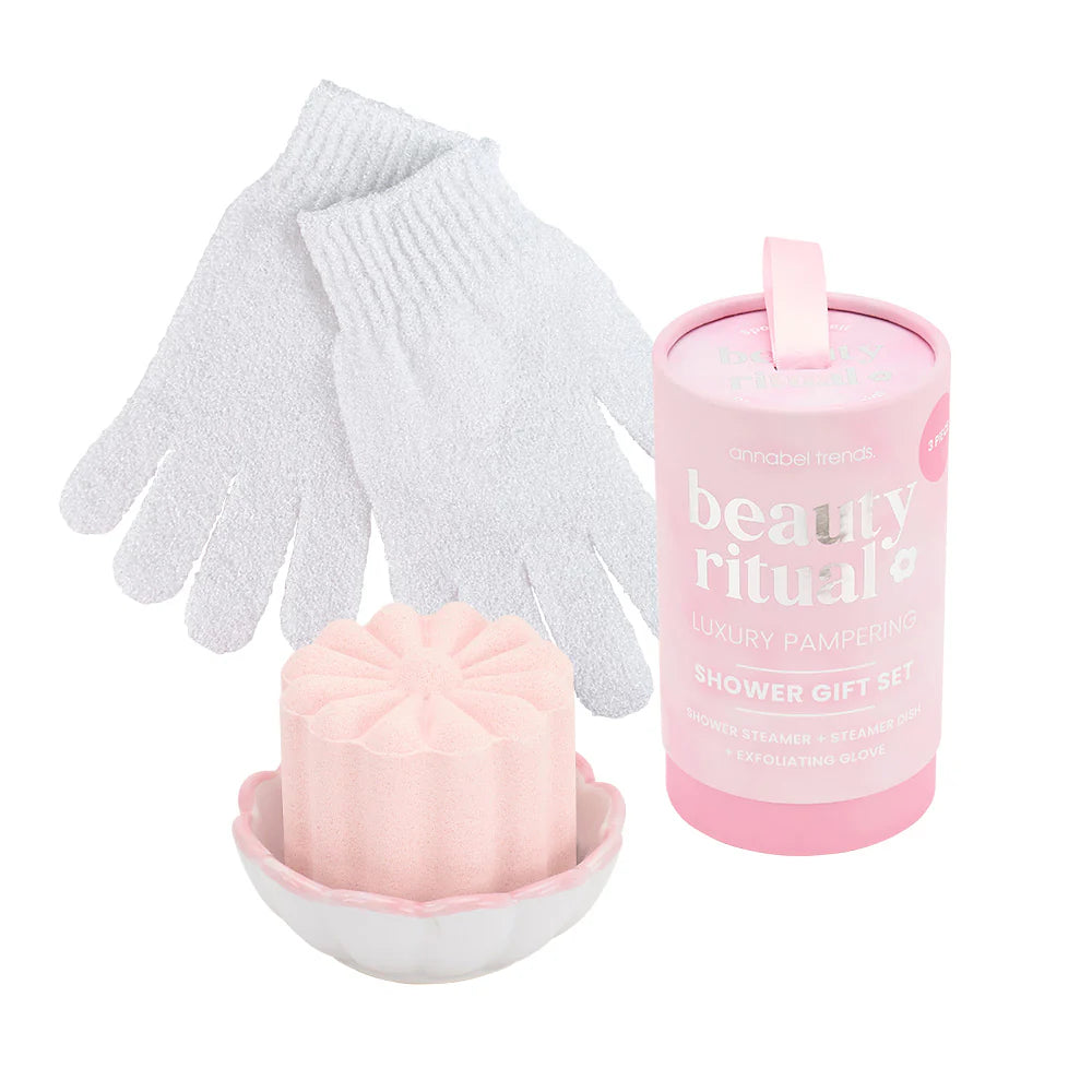 ANNABEL TRENDS - Beauty Ritual Shower Gift Set - Dusty Pink - 3pc
