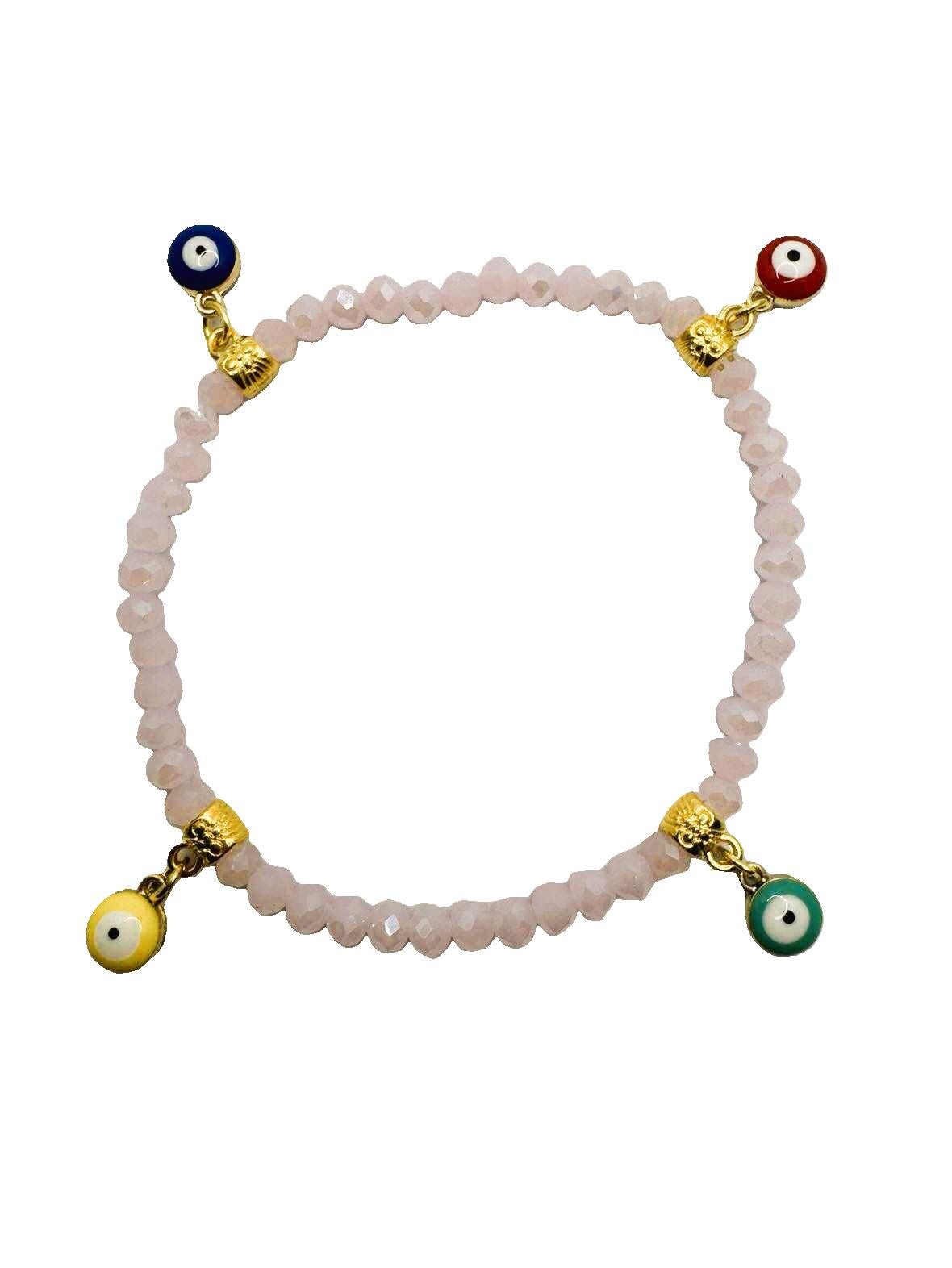 BRACELET - Mati Eye - Rose Water Opal