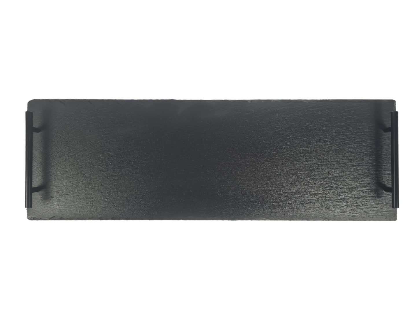 GABEL AND TELLER -Slate Tray with Matte Black Handles - Size: 60 x 20cm